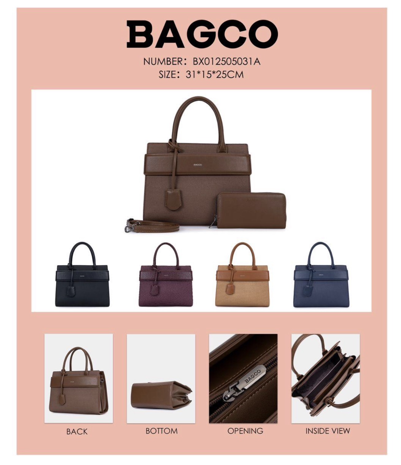 Screenshot Sac à main « Thanel »BAGCO avec portefeuille assorti - Image 1