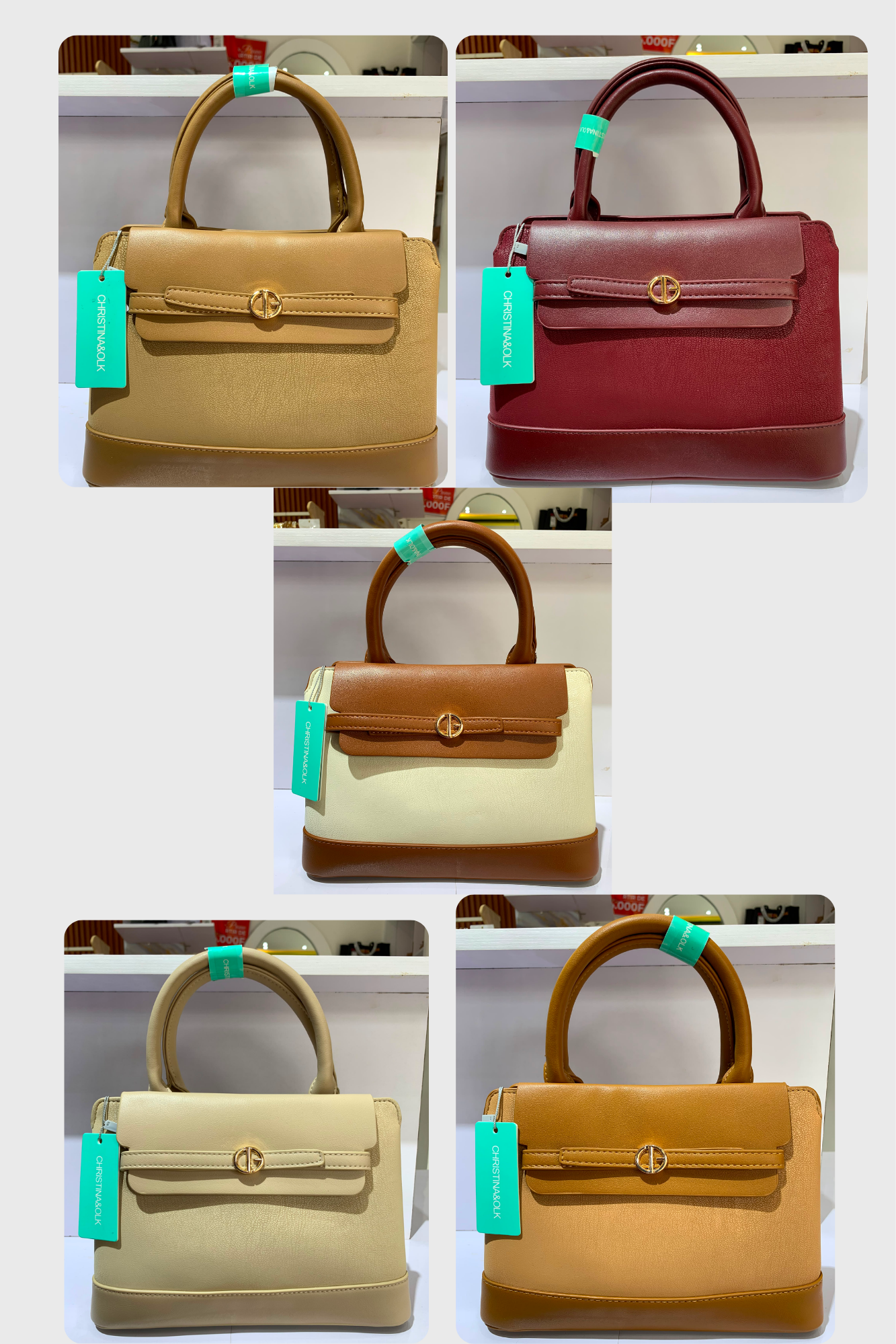 Aesthetics Beautiful Forest Mood Photo Collage Le Sac Satchel Bicolore « Alba » par Christina & Olk - Image 1